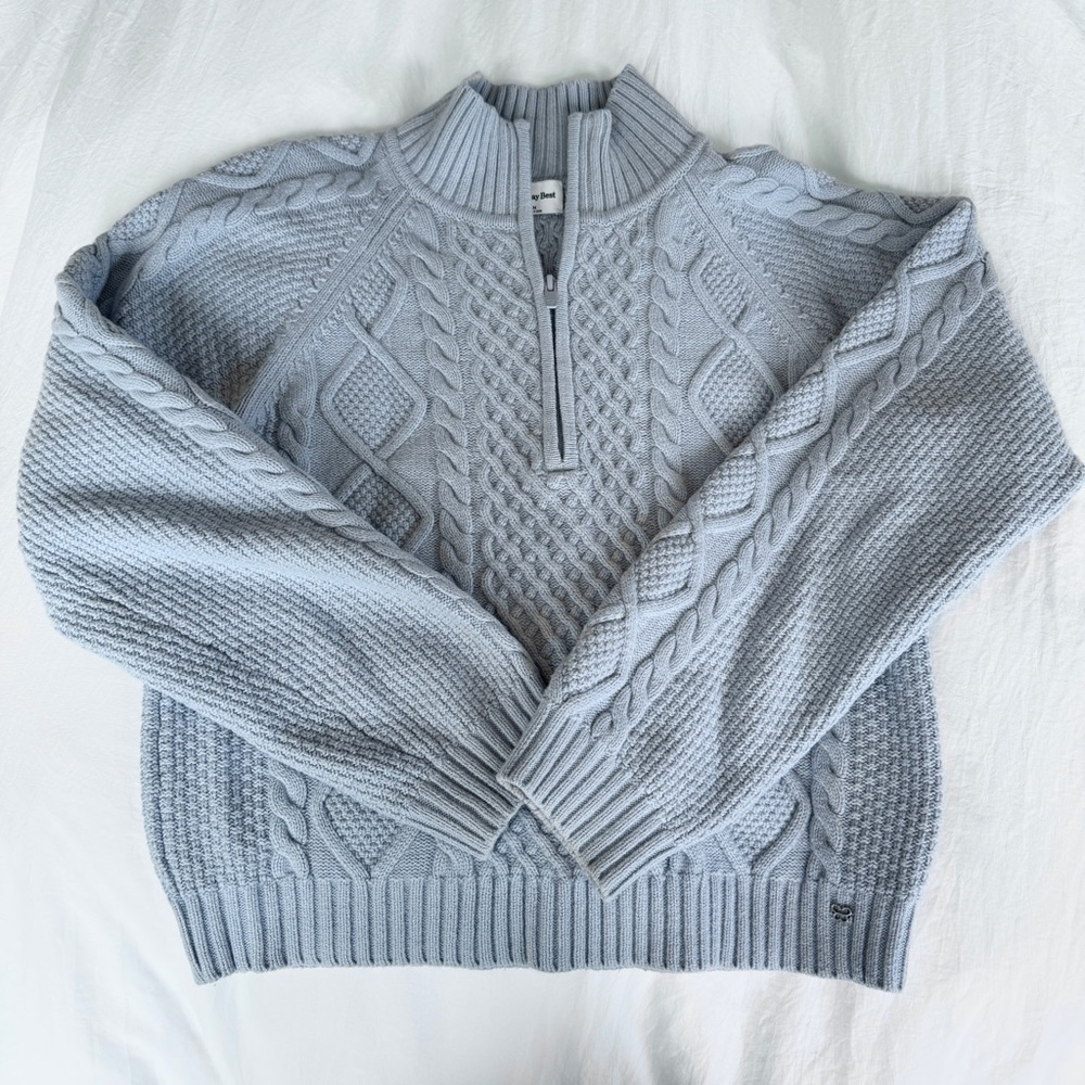 Aritzia Sunday Best Boreal 1/4 Zip Sweater